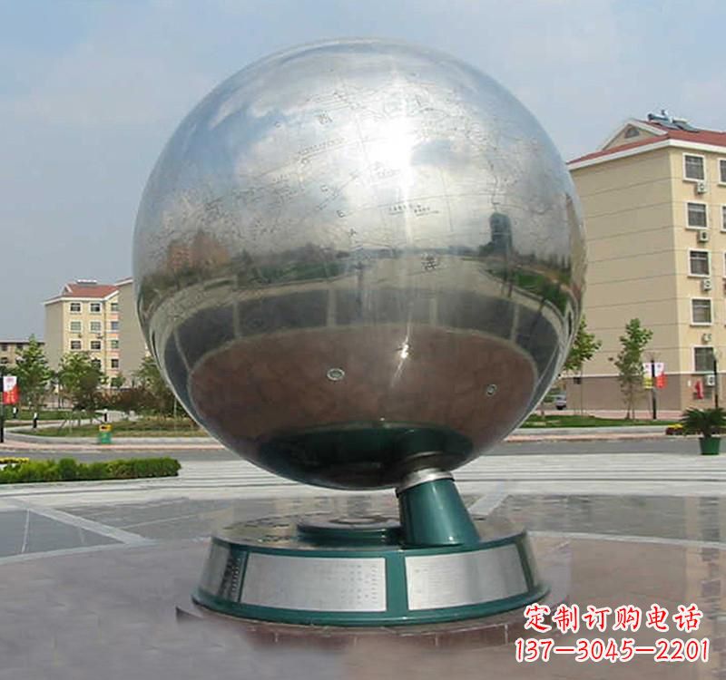 潍坊不锈钢地球雕塑现代艺术的精美结合