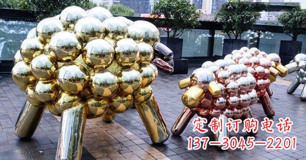 潍坊不锈钢动物雕塑肖恩的小羊