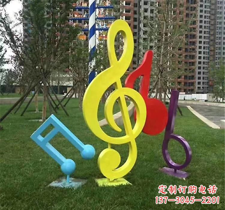 潍坊不锈钢音符雕塑音乐的流动之美