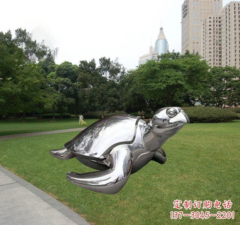 潍坊不锈钢海龟雕塑传承海洋文化的象征