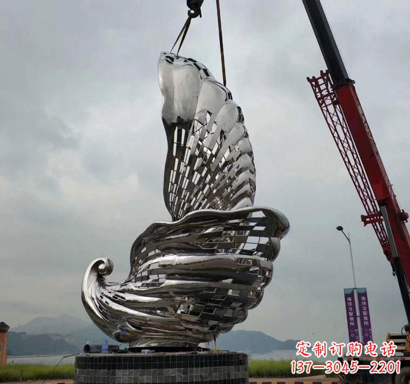 潍坊不锈钢海螺雕塑象征着海洋的美丽