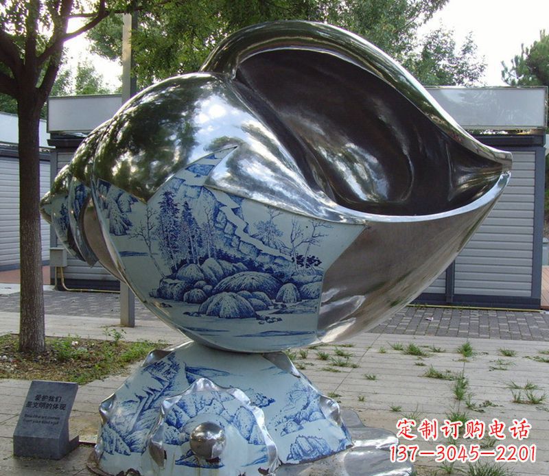 潍坊不锈钢海螺雕塑精致美观的艺术品