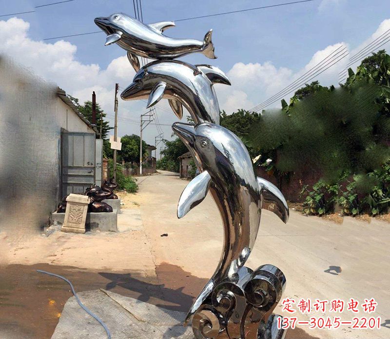 潍坊不锈钢海豚雕塑艺术的浪漫