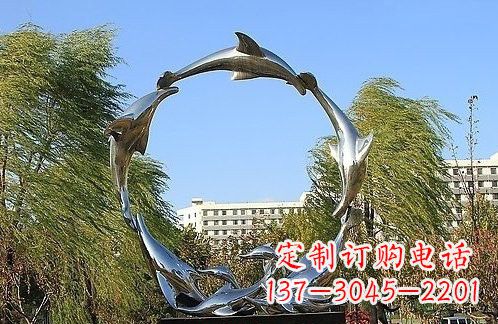 潍坊不锈钢海豚雕塑美的化身