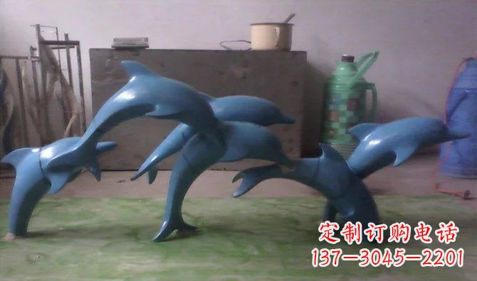 潍坊不锈钢海豚雕塑精致的艺术品