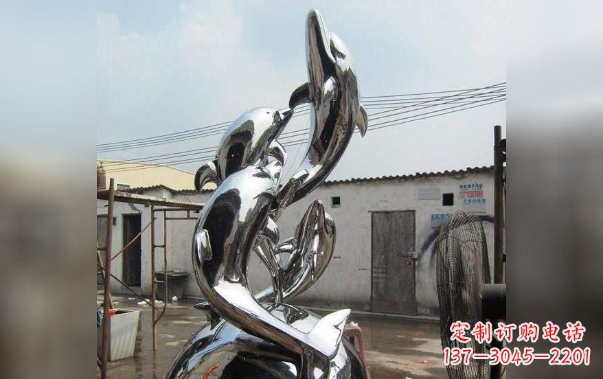 潍坊海豚之美——不锈钢海豚雕塑