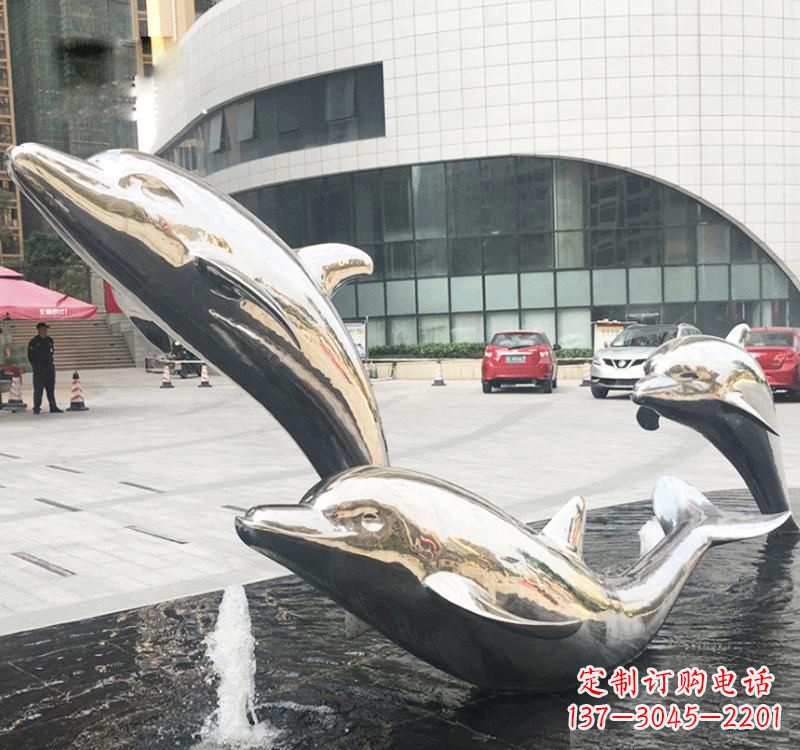 潍坊不锈钢海豚雕塑艺术与美的结合