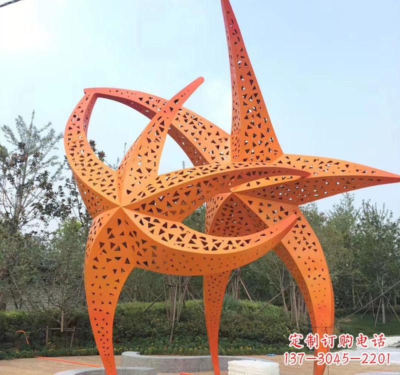 潍坊不锈钢海星海洋动物雕塑——美丽的海洋艺术