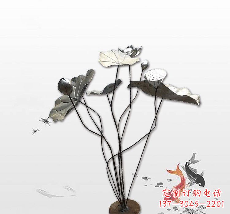 潍坊不锈钢荷叶雕塑艺术的精美结合