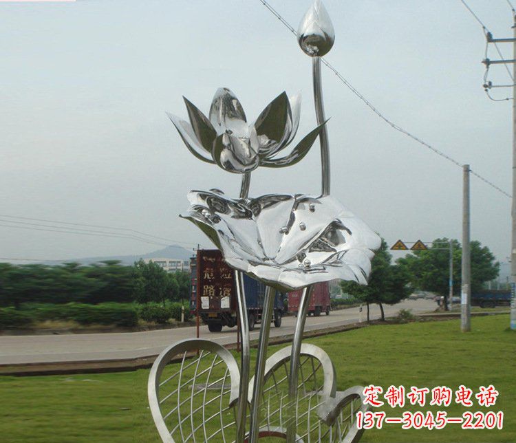 潍坊精美不锈钢荷叶雕塑