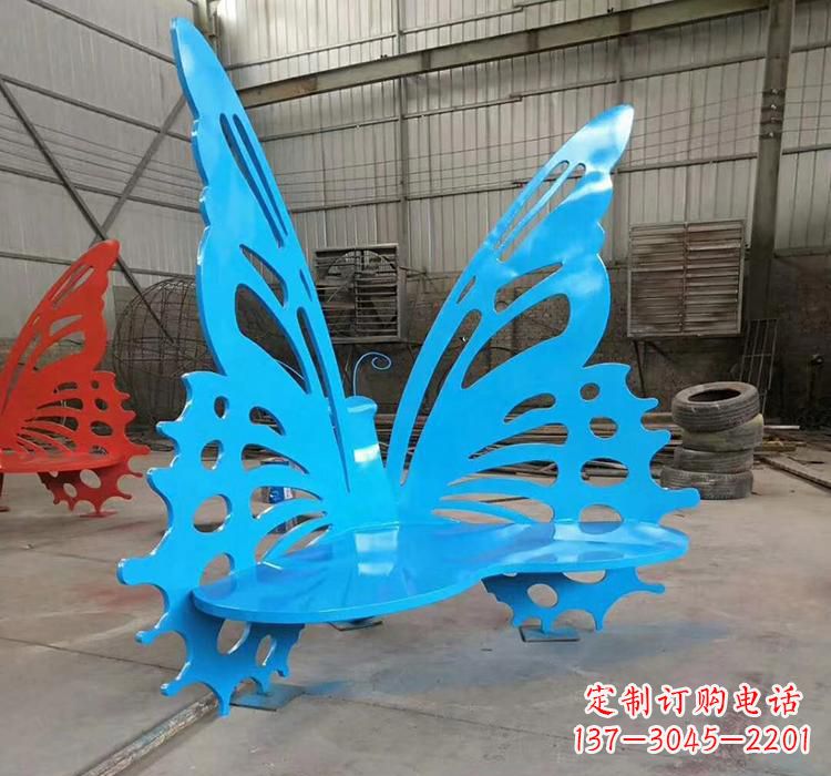 潍坊不锈钢蝴蝶座椅雕塑艺术精品
