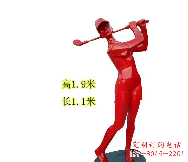 潍坊不锈钢制作的高尔夫球运动雕塑