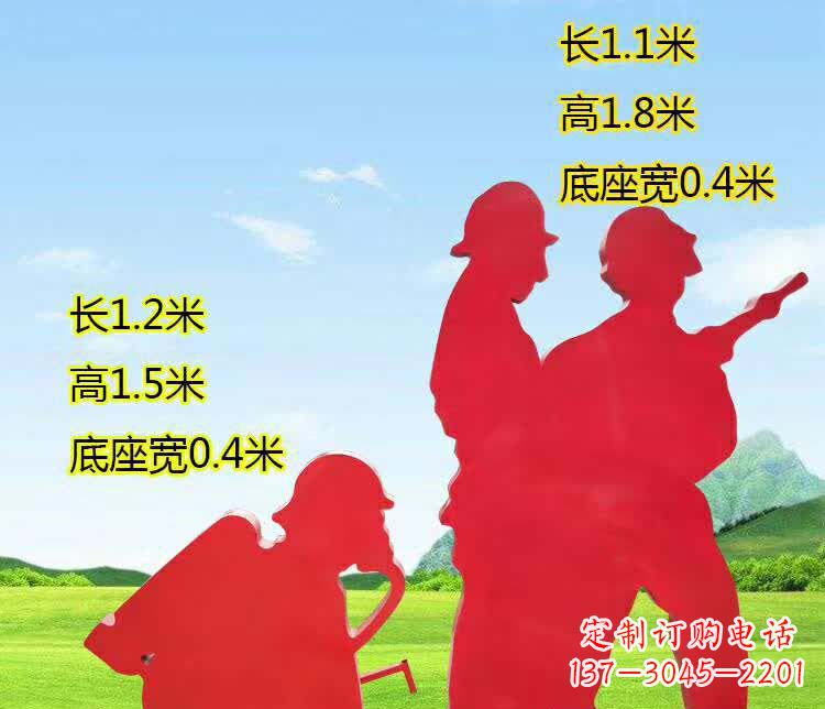 潍坊表彰消防英雄——不锈钢消防员人物雕塑