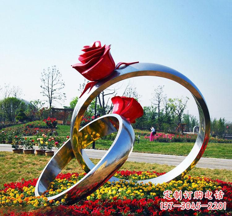 潍坊精美不锈钢戒指雕塑