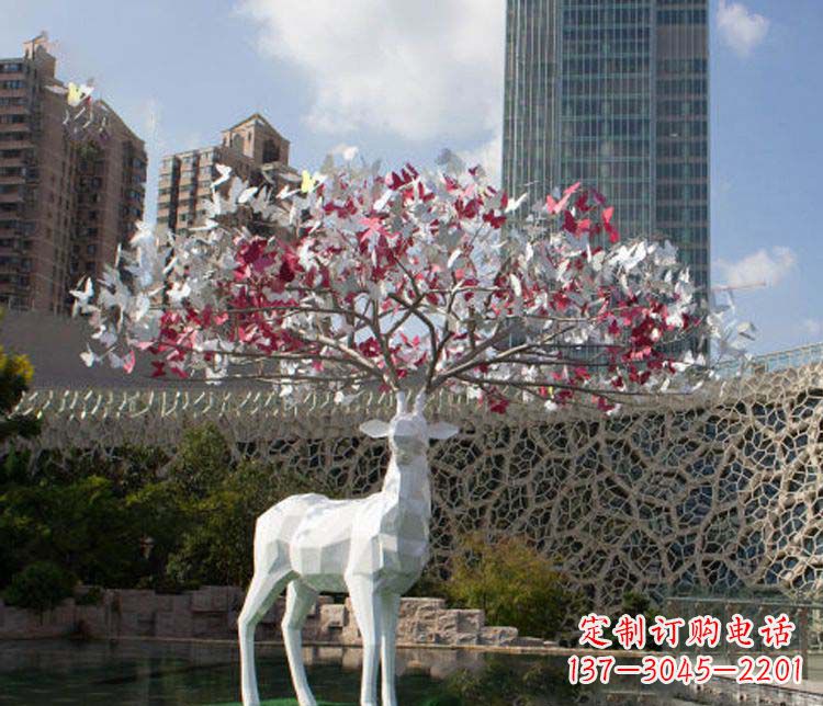 潍坊不锈钢梅花鹿雕塑艺术的精美结晶