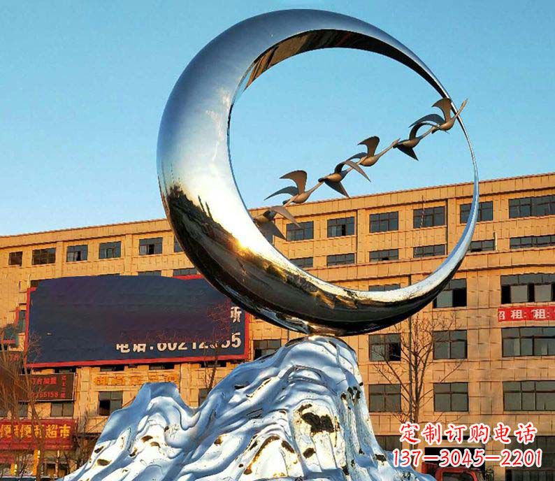 潍坊雁雕塑不锈钢的艺术精灵
