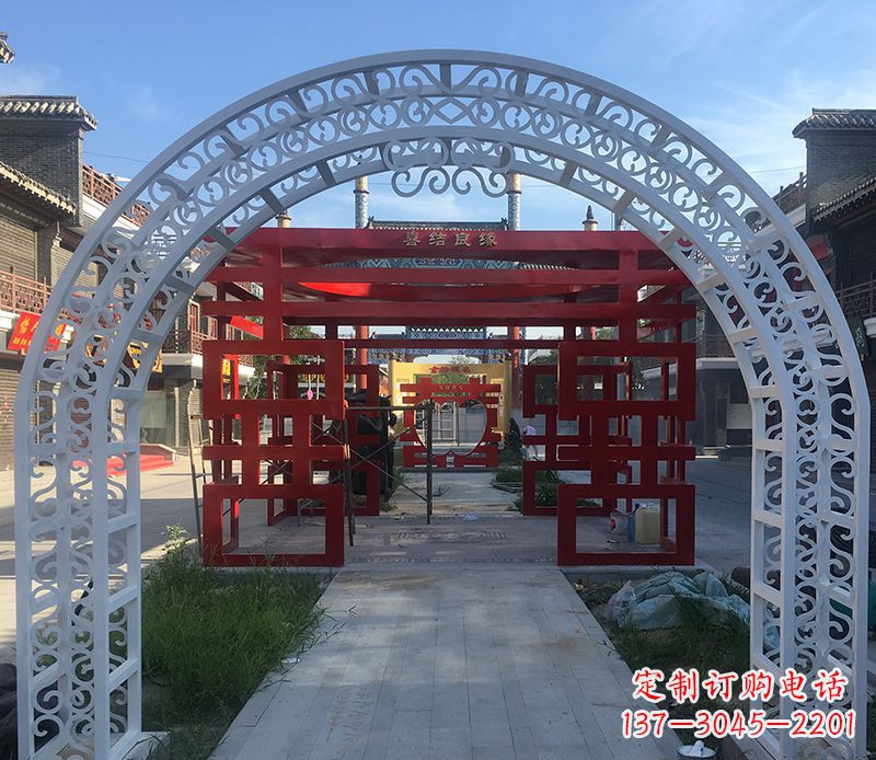 潍坊不锈钢拱门雕塑——精美绝伦