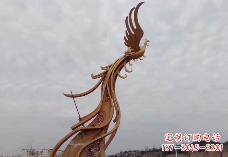 潍坊不锈钢凤凰雕塑精致美观