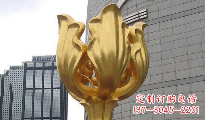 潍坊不锈钢紫荆花雕塑传承中国文化