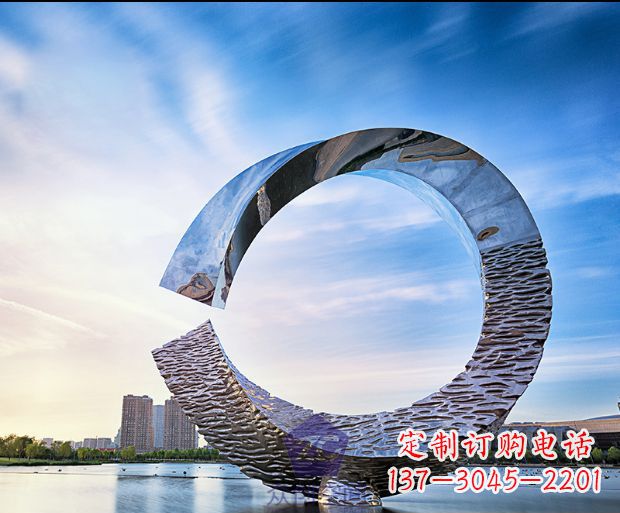 潍坊环绕世界的不锈钢景观雕塑