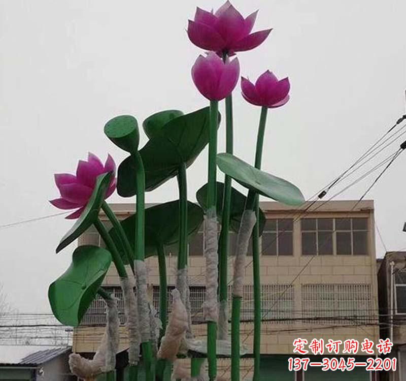 潍坊不锈钢荷花雕塑——精美绝伦