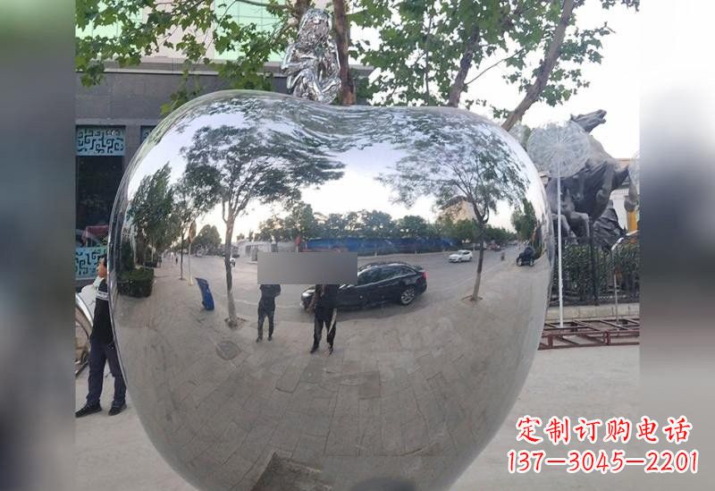 潍坊不锈钢苹果雕塑精美绝伦