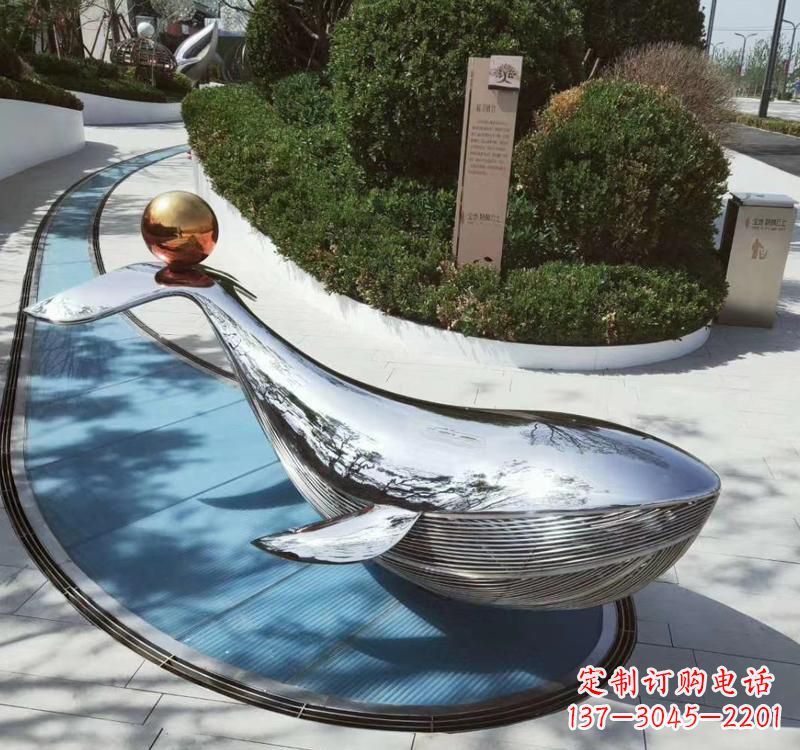 潍坊精美不锈钢海豚雕塑