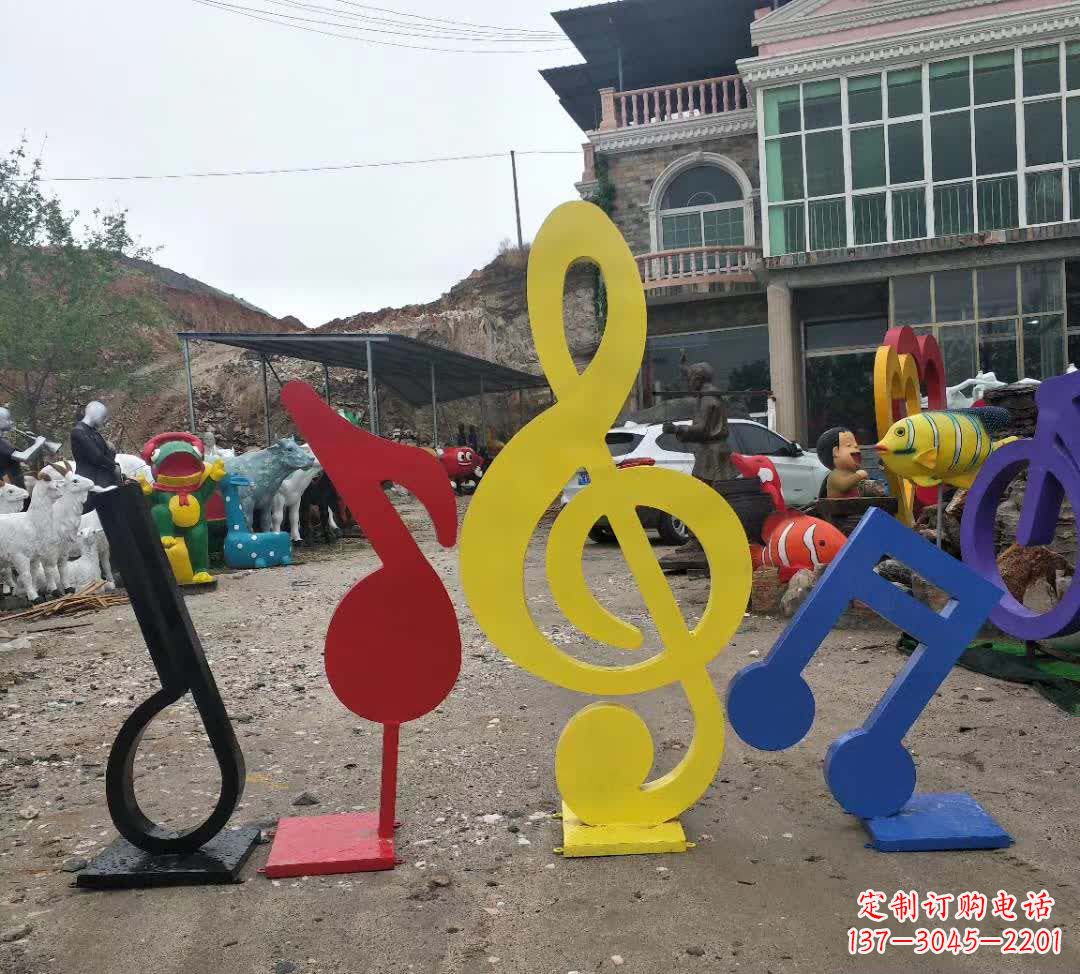 潍坊不锈钢烤漆音符雕塑