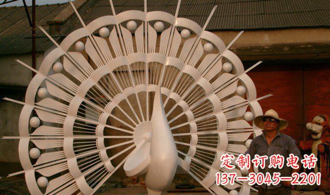 潍坊不锈钢孔雀开屏雕塑