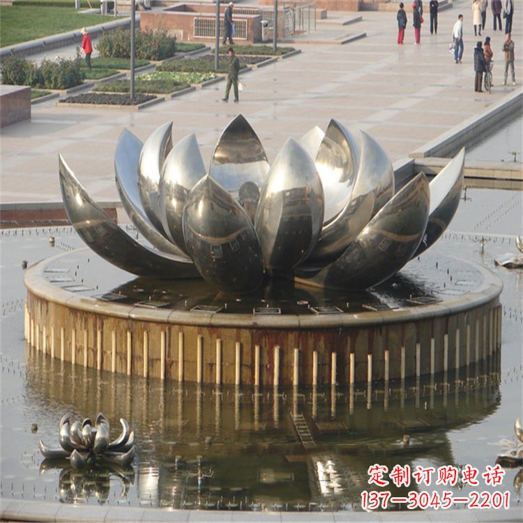 潍坊不锈钢莲花喷泉——艺术与美的完美结合