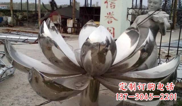 潍坊不锈钢莲花雕塑精美绝伦