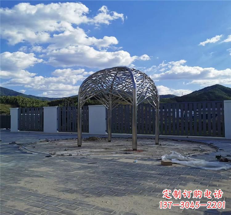 潍坊不锈钢凉亭雕塑美丽的艺术之作
