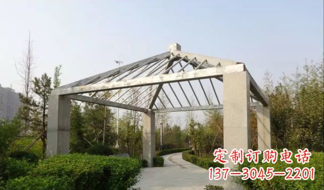 潍坊不锈钢凉亭雕塑点缀公园景观