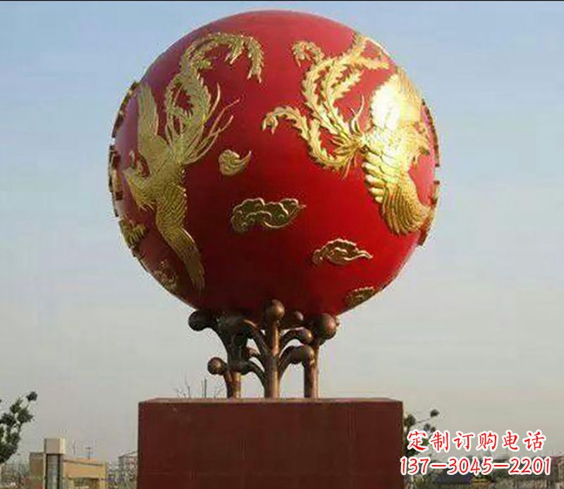 潍坊不锈钢龙凤呈祥雕塑传统艺术的精美体现