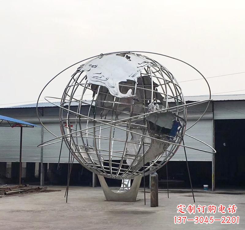 潍坊不锈钢制作的镂空地球雕塑