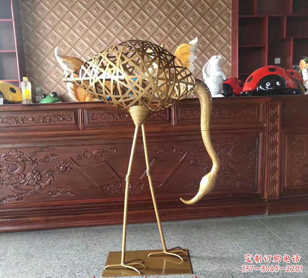 潍坊不锈钢丹顶鹤雕塑精美外形,传承中华文化
