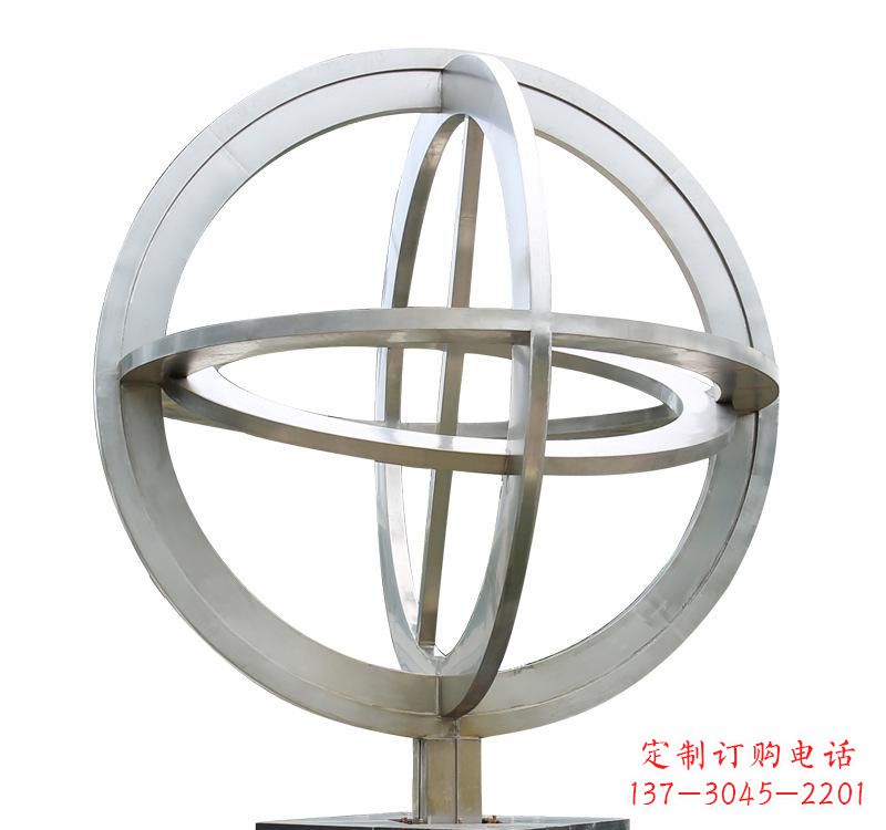 潍坊不锈钢镂空地球仪雕塑——展示地球的美丽与神奇