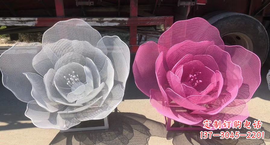 潍坊不锈钢荷花雕塑,给公园带来优雅美景