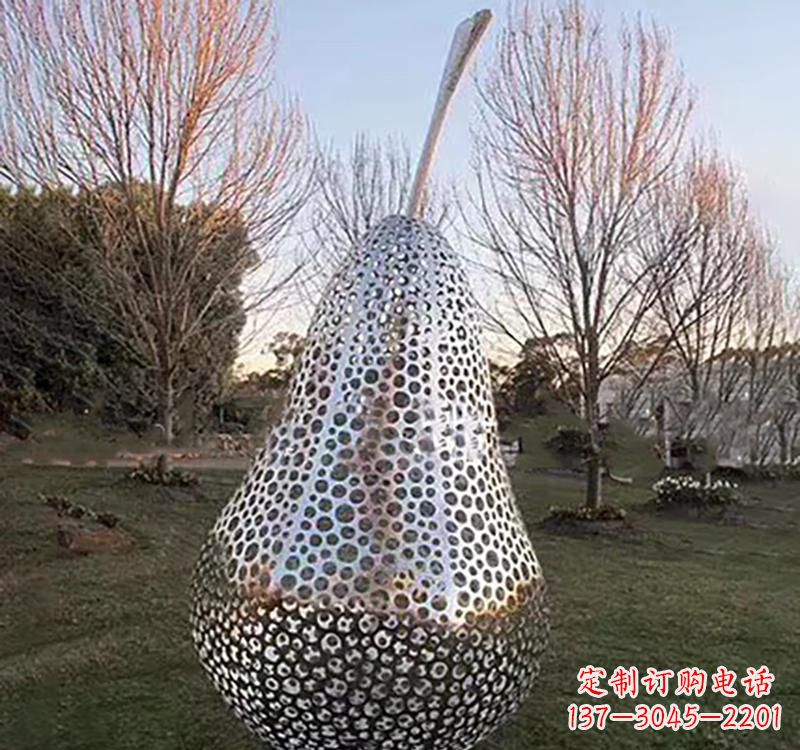 潍坊不锈钢镂空水果雕塑精美绝伦