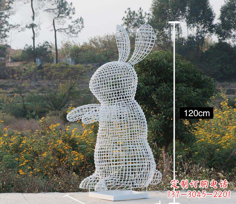 潍坊精致的不锈钢镂空兔子雕塑