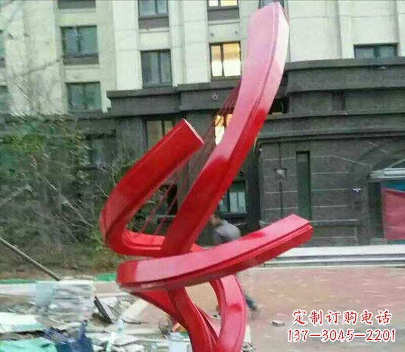 潍坊不锈钢螺旋飘带雕塑