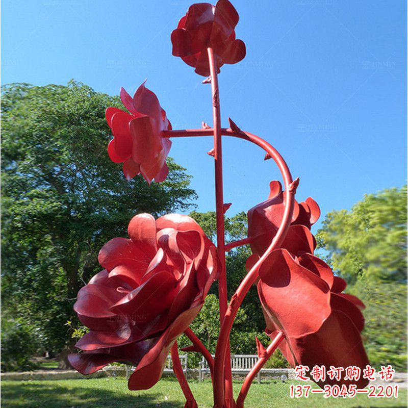 潍坊玫瑰雕塑艺术的精美表达