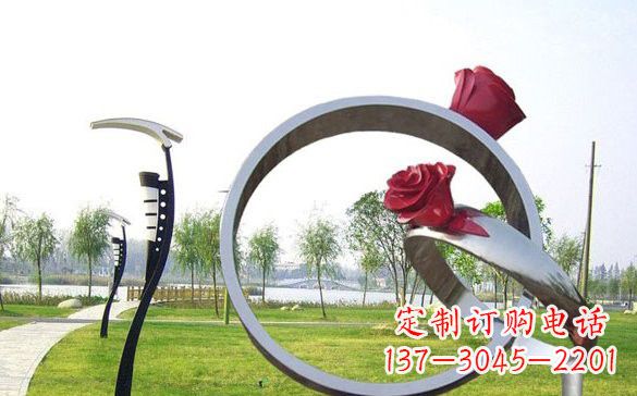 潍坊不锈钢玫瑰花戒指精致雕塑之美