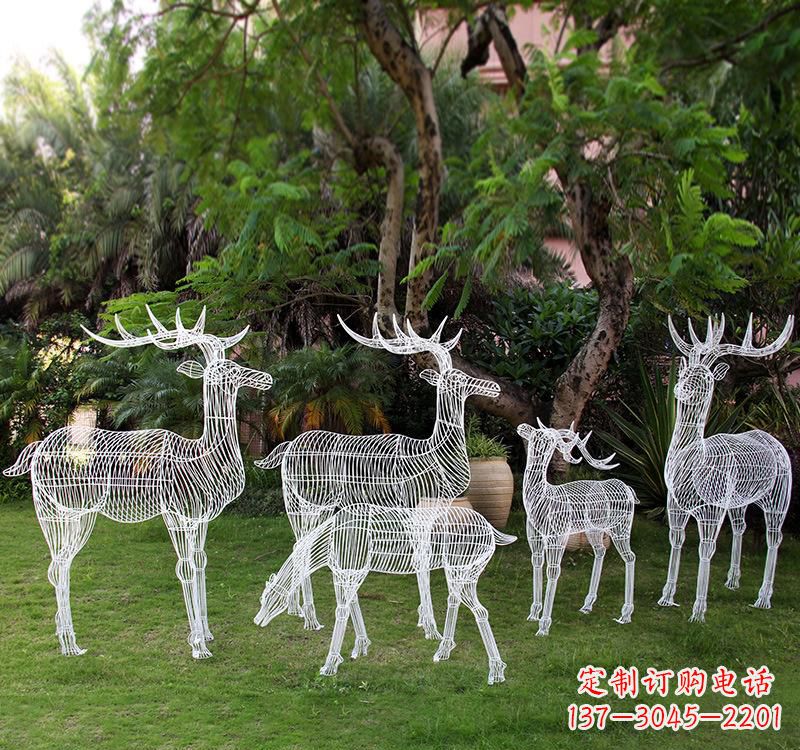 潍坊不锈钢梅花鹿雕塑美丽的象征