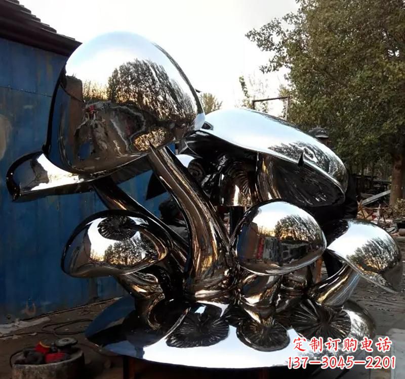 潍坊不锈钢蘑菇雕塑给空间增添活力