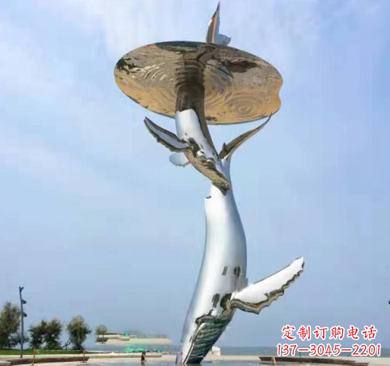 潍坊不锈钢海豚雕塑精美的艺术品