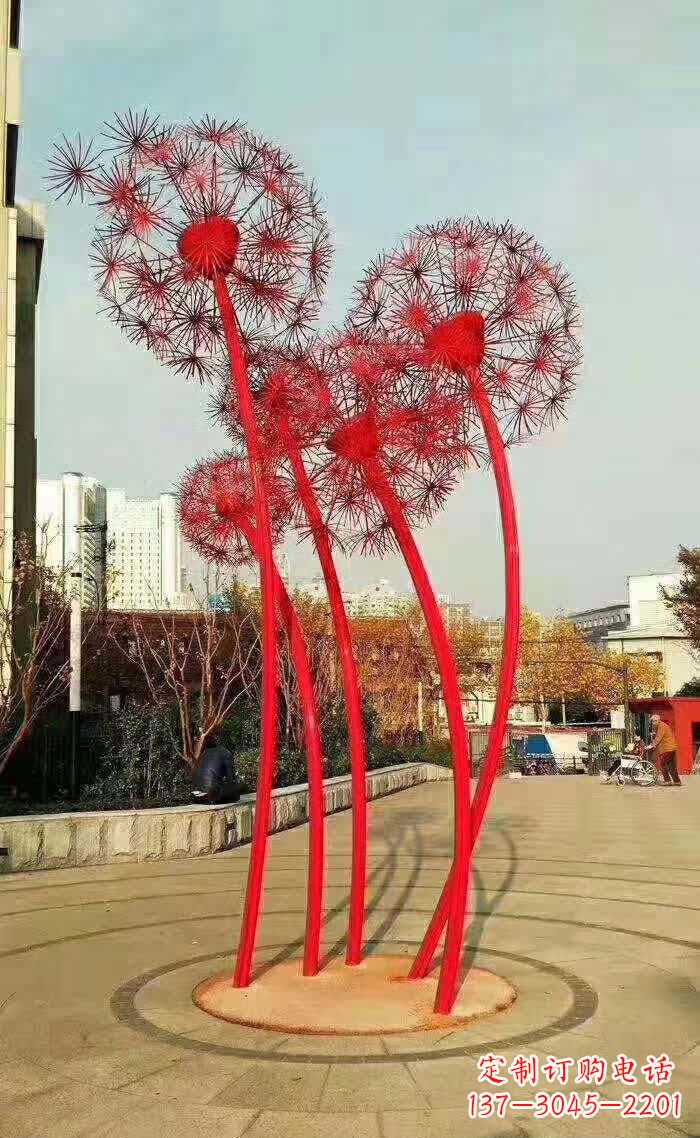 潍坊不锈钢蒲公英美丽的雕塑之作