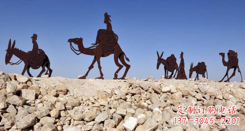 潍坊不锈钢骆驼雕塑传承古代传统