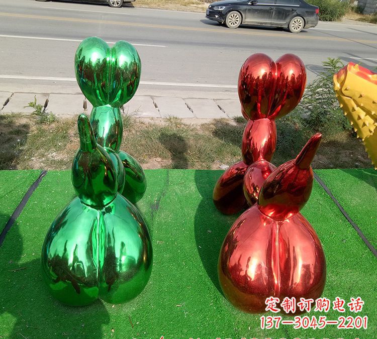 潍坊不锈钢气球狗雕塑