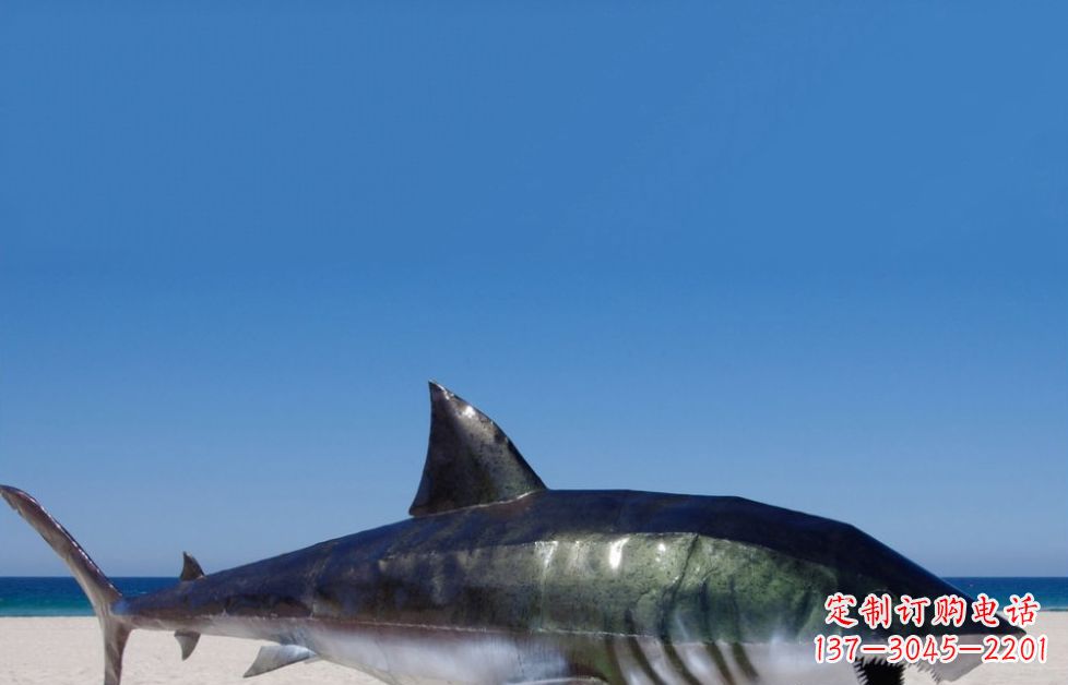 潍坊海洋生物之美——不锈钢鲨鱼雕塑
